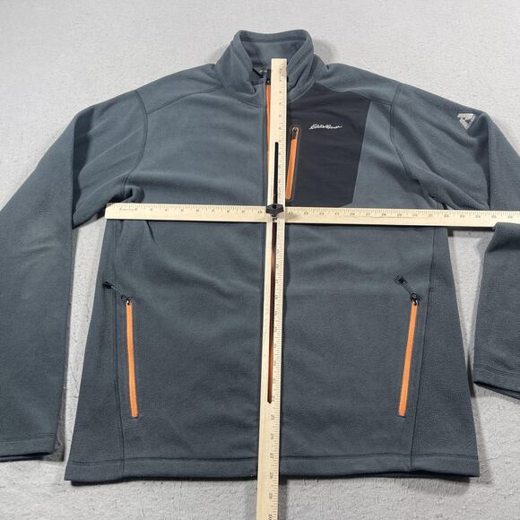 Eddie Bauer Jacket Mens Large Gray Fleece First Ascent Full Zip Outdoor Pockets - Picture 4 of 10